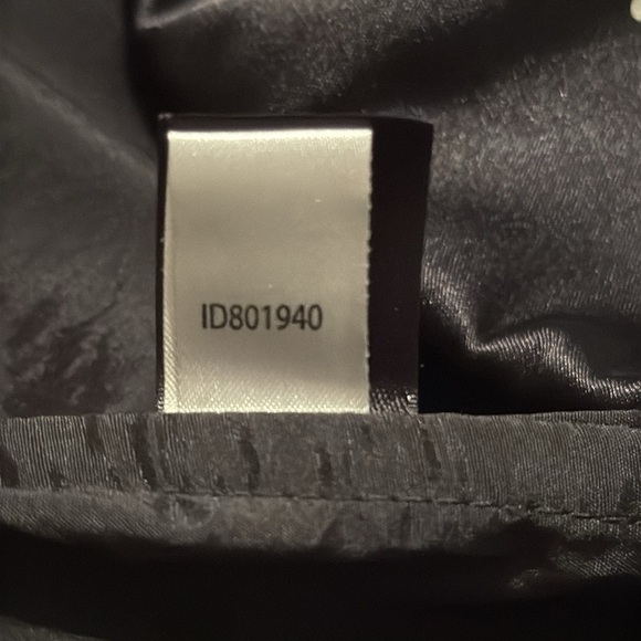 WHBM Black and White Print Satin Strapless Dress Size 12 - Picture 12 of 14